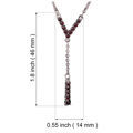 Bohemian Garnet Sterling Silver V-Shape Necklace