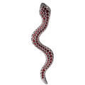 Bohemian Garnet Sterling Silver Snake Pendant