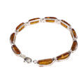 Sterling Silver Honey Baltic Amber Bracelet Ewa, Amber Jewelry Collection