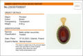 Gold Plated 925 Sterling Silver and Oval Baltic Cherry Amber Pendant