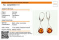 Sterling Silver and Baltic Honey Amber French Lever Back Earrings