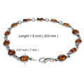 Sterling Silver  Honey Baltic Amber Bracelet, Amber Jewelry Collection