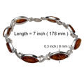 Sterling Silver and  Honey Baltic Amber  Bracelet " Iryssa", Amber Jewelry Collection