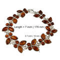 Sterling Silver and Baltic Honey Amber  Butterflies Bracelet