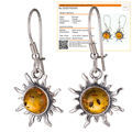honey amber sun earrings main