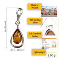 Sterling Silver and Baltic Honey Amber Earrings "Julia"