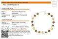 Sterling Silver Multicolored Baltic Amber Bracelet  Star  , Amber Jewelry Collection