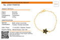 Gold Plated Sterling Silver and Green Star Baltic  Amber Bracelet, Amber Jewelry Collection