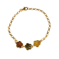 Gold Plated Sterling Silver and Multicolored Baltic Amber Bracelet, Amber Jewelry Collection