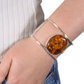 Sterling Silver Honey  Hand Made Baltic Amber Bracelet, Amber Jewelry Collection