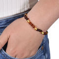 Multicolored Round Baltic  Amber Bracelet For Adults, Amber Jewelry Collection