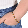 Sterling Silver and Baltic Honey Amber  Bracelet " Petra"