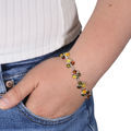 Sterling Silver Multi-Colored Baltic Amber Bracelet "Lily"