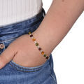 Sterling Silver Multicolored Baltic Amber Bracelet, Amber Jewelry Collection