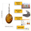 baltic amber earrings details