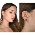 amber silver earrings model