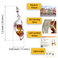 Sterling Silver and Baltic Honey Amber Earrings "Adrianna"
