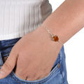 Sterling Silver Honey  Baltic Amber  Bracelet Mushroom , Amber Jewelry Collection