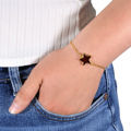 Gold Plated Sterling Silver and Cherry Star Baltic Amber Bracelet, Amber Jewelry Collection