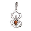 Amber Spider Inclusion pendant necklace