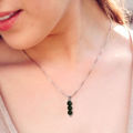 Jade Jewelry - Canadian Jade Necklaces for Women - Jade Beads(natural) Necklace Pendant, Includes Italian Sterling Silver Chain. Handmade in the USA