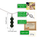 Jade Jewelry - Canadian Jade Necklaces for Women - Jade Beads(natural) Necklace Pendant, Includes Italian Sterling Silver Chain. Handmade in the USA