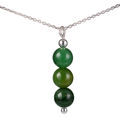 African Aventurine Jewelry - African Aventurine Necklaces for Women - Aventurine Beads (natural) Necklace Pendant, Includes Italian Sterling Silver Chain. Handmade in the USA