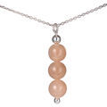 Pink  Moonstone Jewelry - Moonstone Necklaces for Women - Pink Flake Moonstone(natural) Necklace Pendant, Includes Italian Sterling Silver Chain. Handmade in the USA
