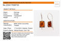 Sterling Silver and Baltic Amber Kidney Hook Honey Amber Rectangular Earrings
