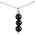 Obsidian Jewelry - Obsidian Necklaces for Women - Obsidian Beads (natural) Necklace Pendant, Includes Italian Sterling Silver Chain. Handmade in the USA
