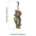Sterling Silver Green Baltic Amber Parrot Pendant