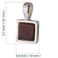 Sterling Silver and Baltic Honey Amber Square Pendant