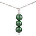 Malachite Jewelry - Malachite Necklaces for Women - Malachite Beads(natural) Necklace Pendant, Includes Italian Sterling Silver Chain. Handmade in the USA