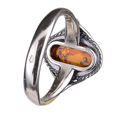 amber gemstone ring 925 stamp