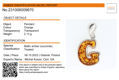 Sterling Silver and Baltic Amber G Initial Pendant Necklace