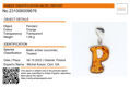 Sterling Silver and Baltic Amber P Initial Pendant Necklace
