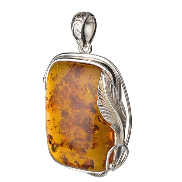 Magical Sun and Moon Amber Pendant – Super Silver