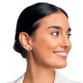 Sterling Silver and Baltic Honey Amber Hoop Earrings