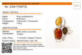 Lab Report for  Baltic Multicolored Amber and Sterling Silver Adjustable Ring