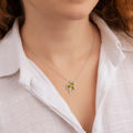 Sterling Silver and Baltic Green Amber Shamrock Pendant