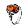 amber gemstone ring