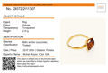 18K Gold Plated Sterling Silver Baltic Honey Amber Ring Lab Report