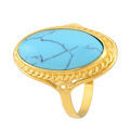 turquoise gemstone gold ring