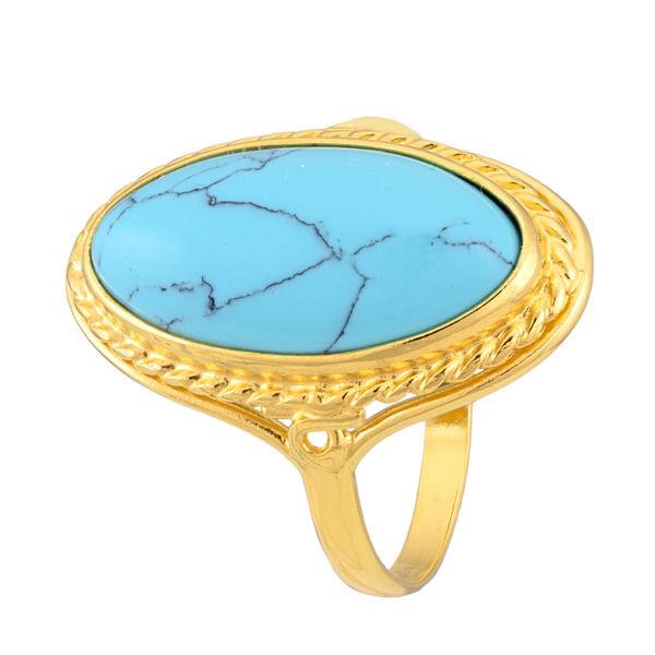 turquoise gemstone gold ring