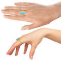 turquoise gemstone gold ring model