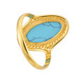 turquoise gemstone gold ring