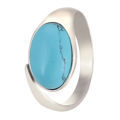 Sterling Silver and Turquoise Adjustable Spoon Ring