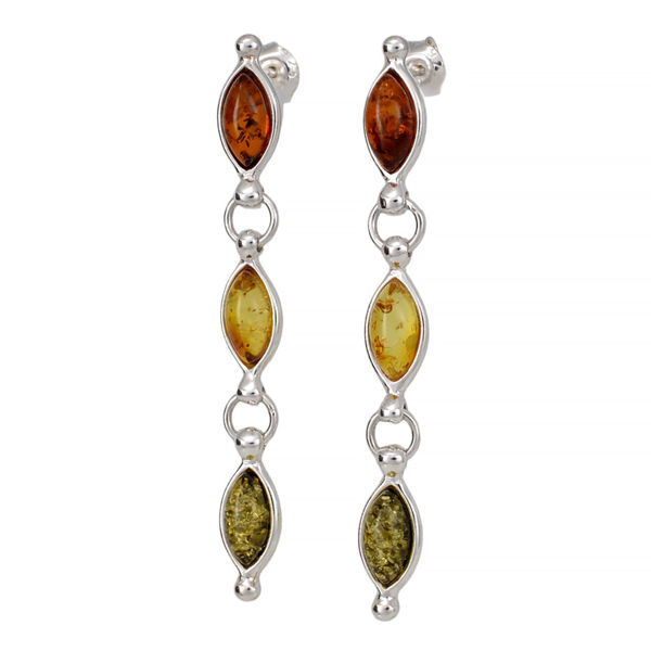 Image of Multicolor Baltic Amber Earrings from Amber Jewelry Collection