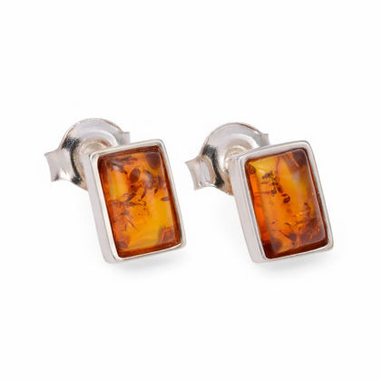 small rectangular sterling silver earrings women