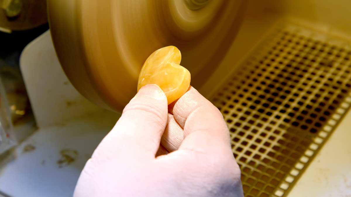 Polishing Amber Stone